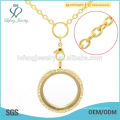 Beautiful floating locket hign end fashion gold jewelry necklace wholesale